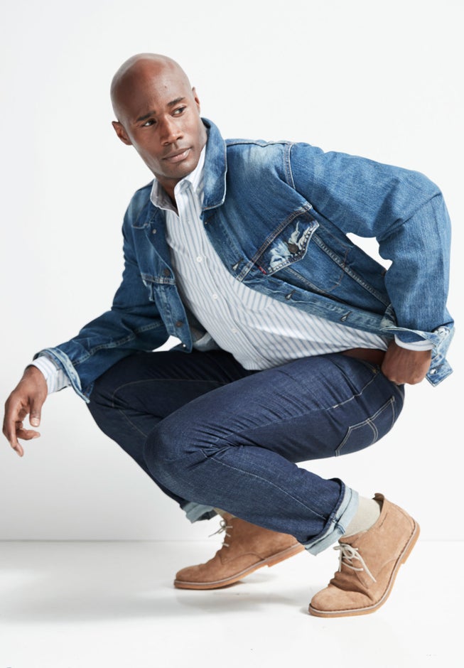 Straight-Fit Stretch 5-Pocket Jeans image number 3