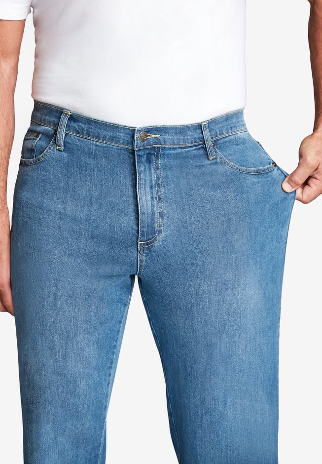 Straight-Fit Stretch 5-Pocket Jeans image number 2