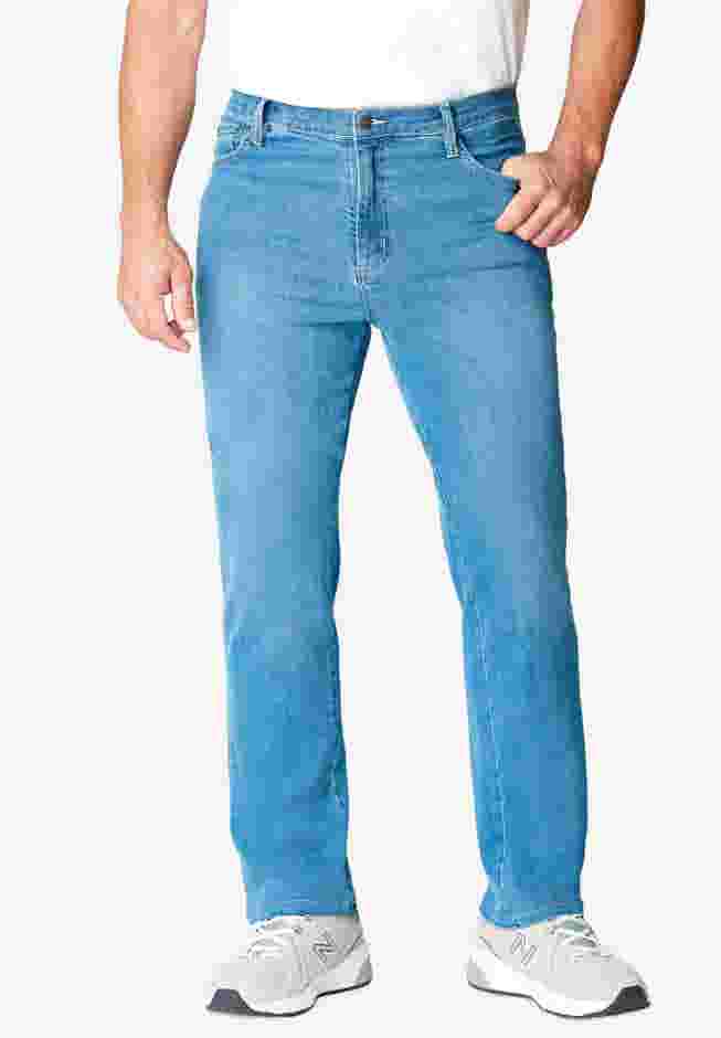 Straight-Fit Stretch 5-Pocket Jeans image number 0