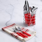 16-pc. Red Flatware Set image number null