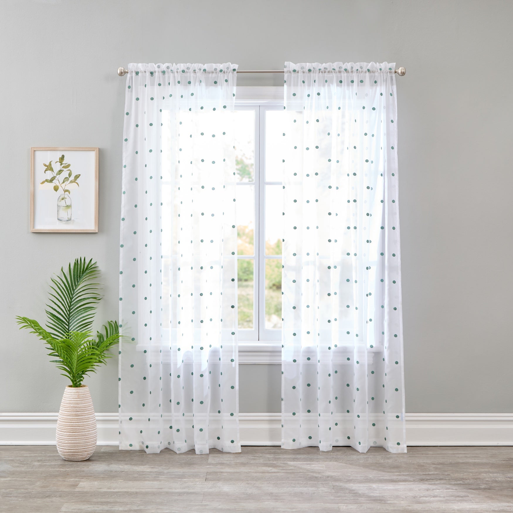 Embroidered Voile Panel image number 0