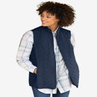 Zip-Front Quilted Vest image number null