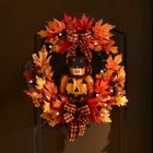24" Pre-Lit Jack-O-Lantern Wreath image number 2