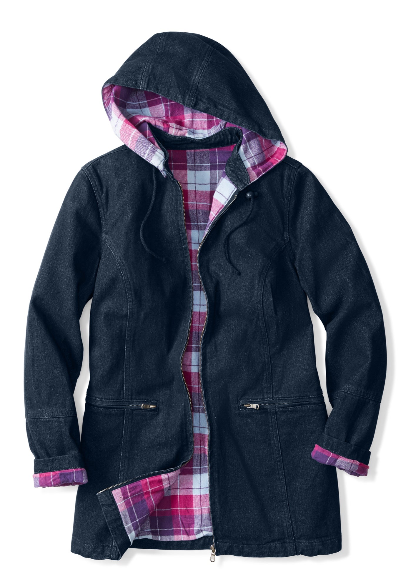 Flannel-Lined Denim Jacket image number 1