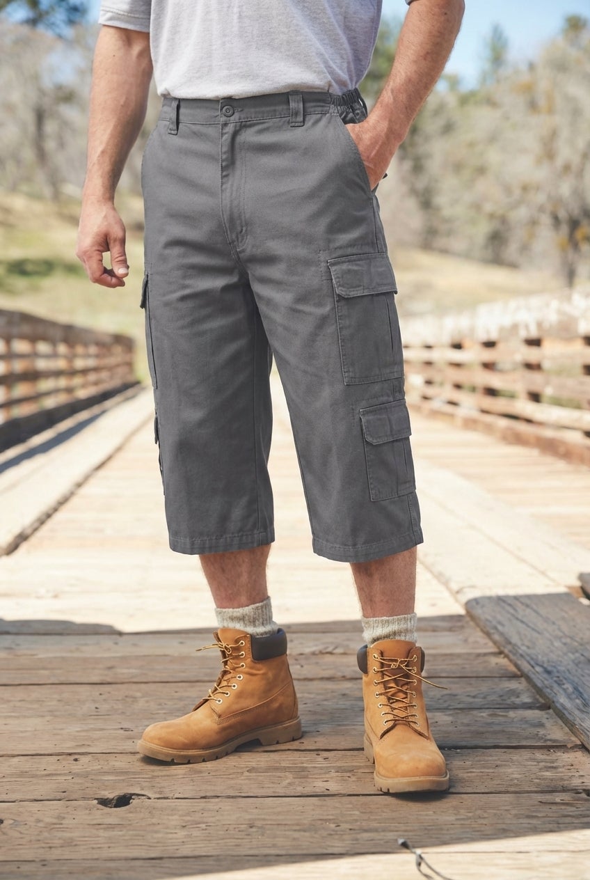 17" Side Elastic Cargo Shorts image number 0