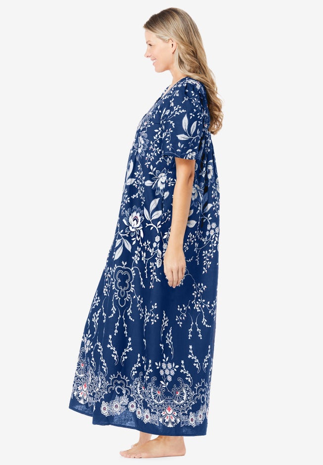 Bib-Front Short Sleeve Maxi Lounger image number 3