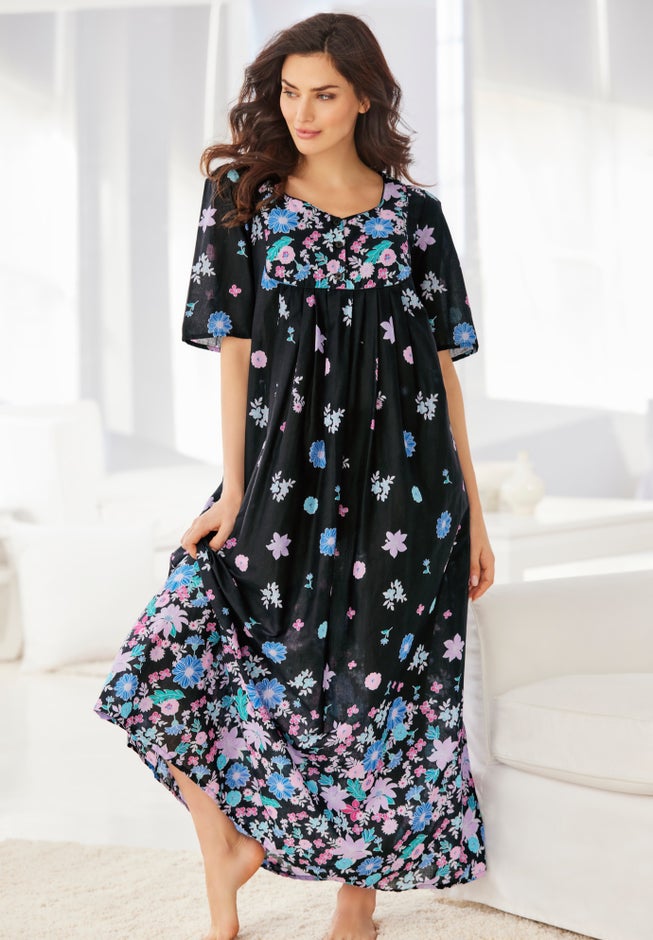 Bib-Front Short Sleeve Maxi Lounger image number 6