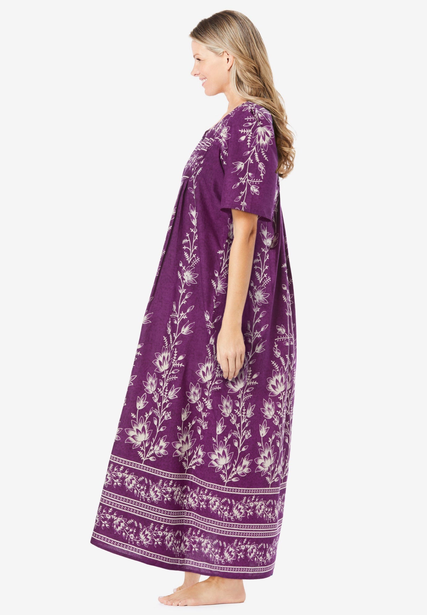 Bib-Front Short Sleeve Maxi Lounger image number 2