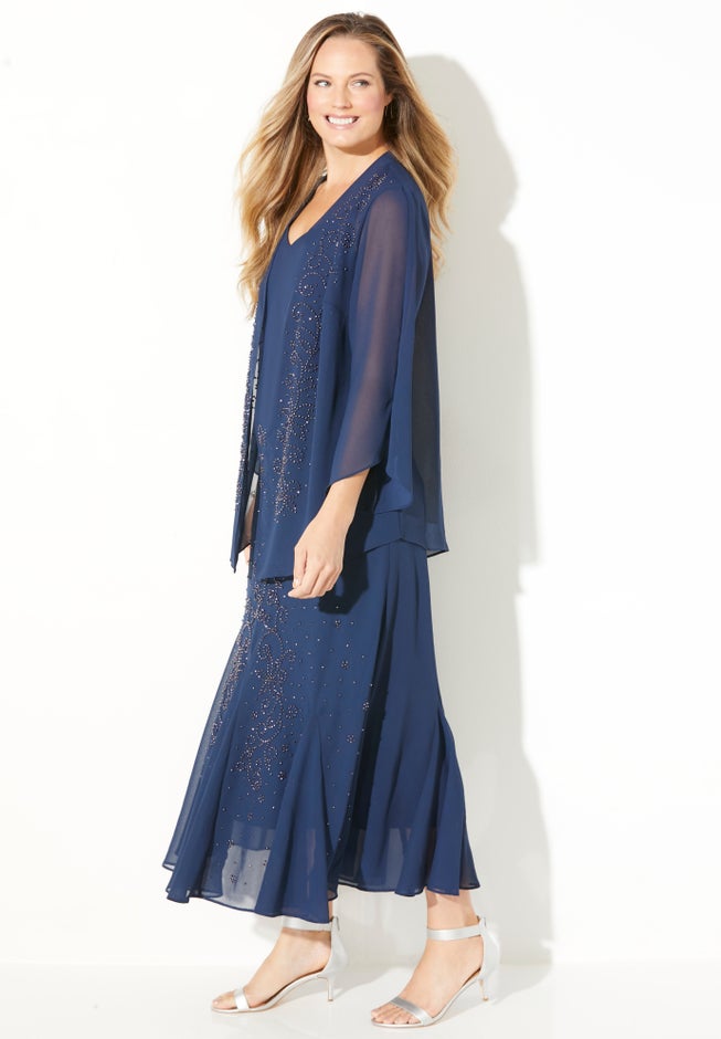 Masquerade Beaded Dress Set image number 4