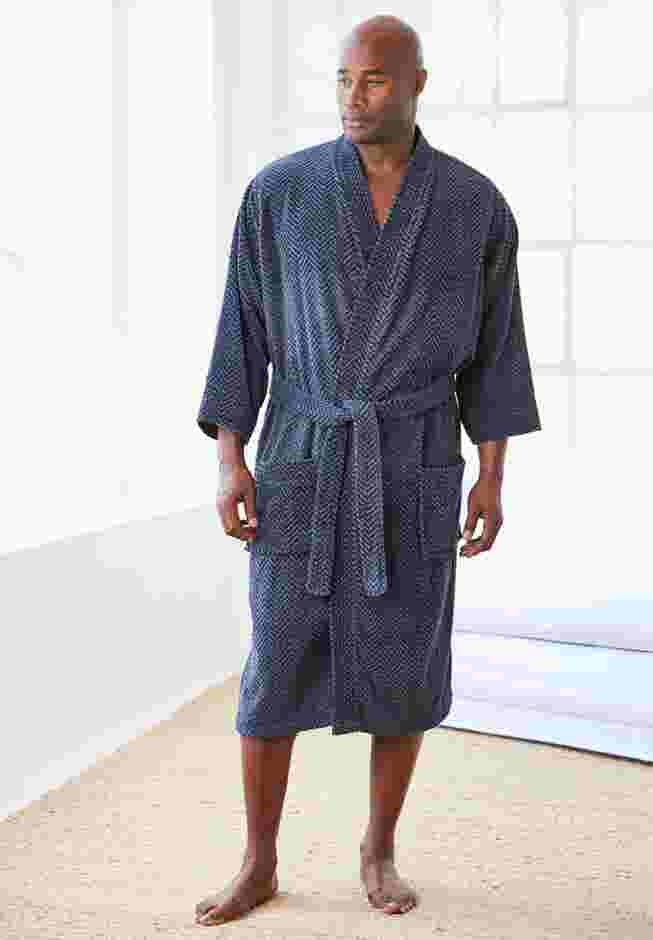 Terry Velour Kimono Robe image number 1