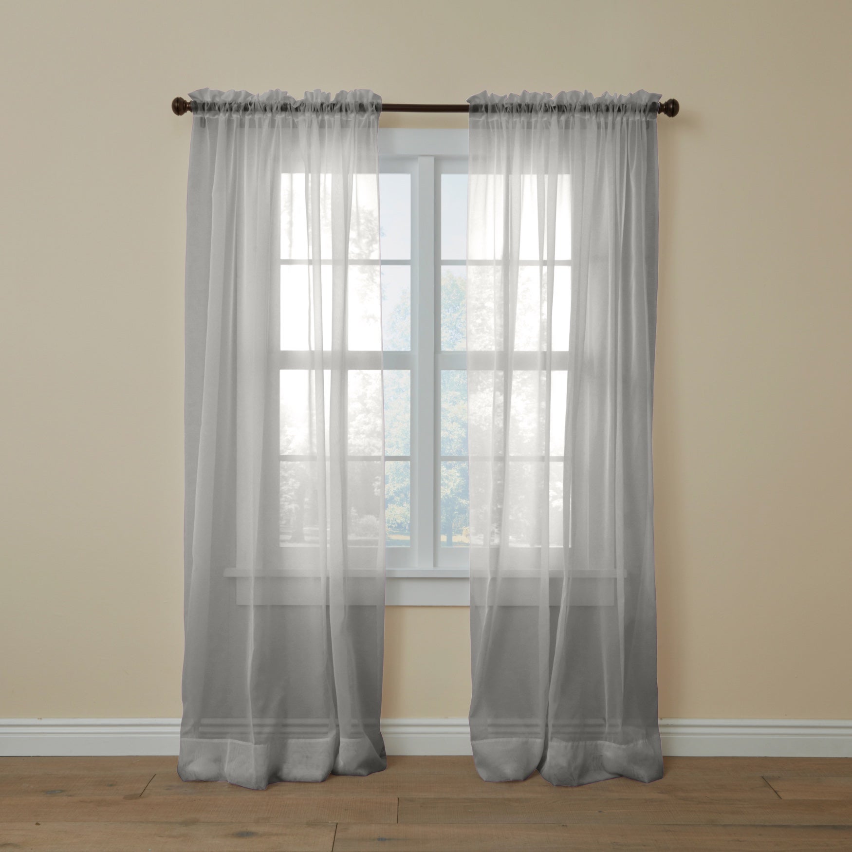 BH Studio Sheer Voile Rod-Pocket Panels -Set of 2 image number 0