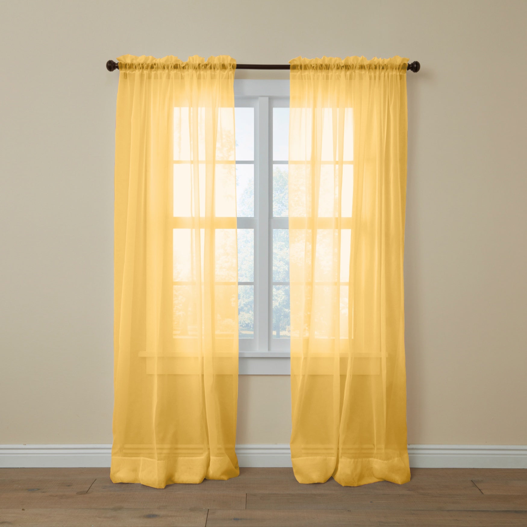 BH Studio Sheer Voile Rod-Pocket Panels -Set of 2 image number 0