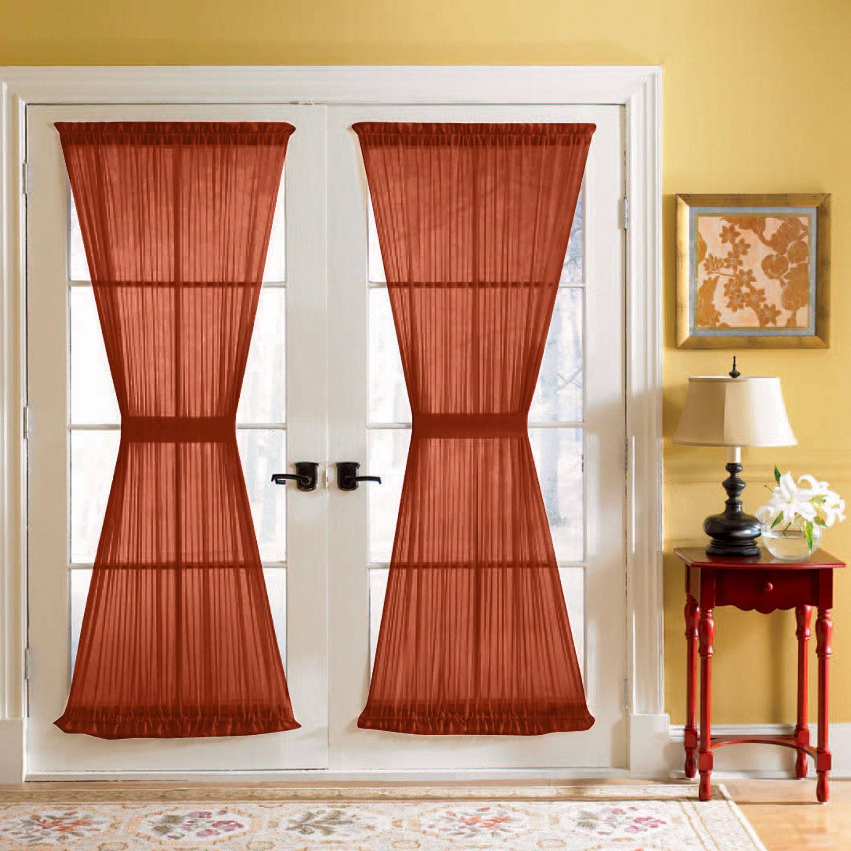 BH Studio Sheer Voile Door Panel With Tiebacks image number 0