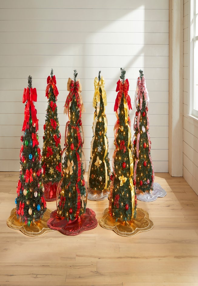 Fully Decorated Pre-Lit 4&frac12; Ft. Pop-Up Christmas Tree image number 1