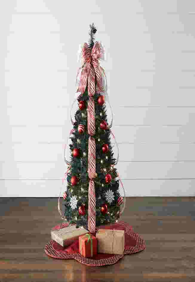 Fully Decorated Pre-Lit 4½’ Pop-Up Christmas Tree image number 0