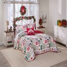 3-Pc. Microfleece Christmas Bedspread Set image number 0