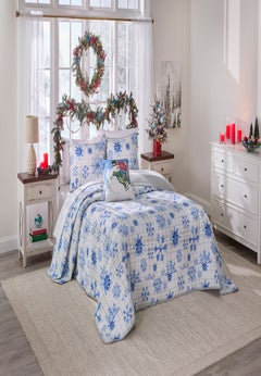 3-Pc. Microfleece Christmas Bedspread Set