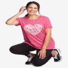 Marled Cuffed-Sleeve Tee image number null