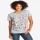 Marled Cuffed-Sleeve Tee image number null