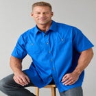Solid Wrinkle-Resistant Short Sleeve Button Down image number 0