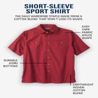 Wrinkle-Resistant Short Sleeve Button Down image number null
