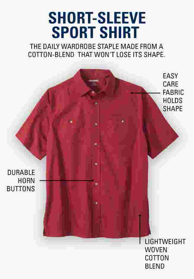 Short-Sleeve Pocket Sport Shirt image number 3