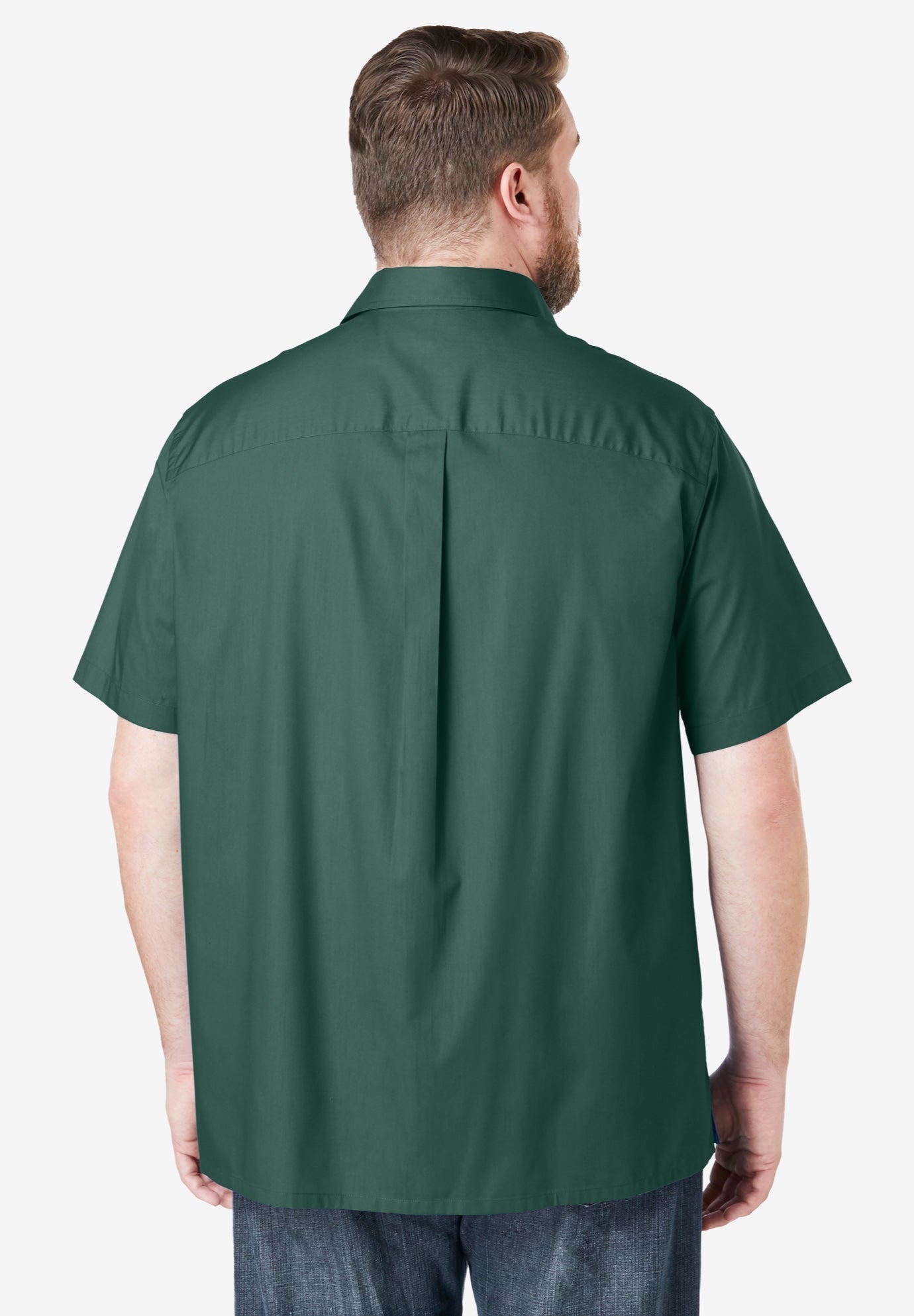 Solid Wrinkle-Resistant Short Sleeve Button Down image number 1