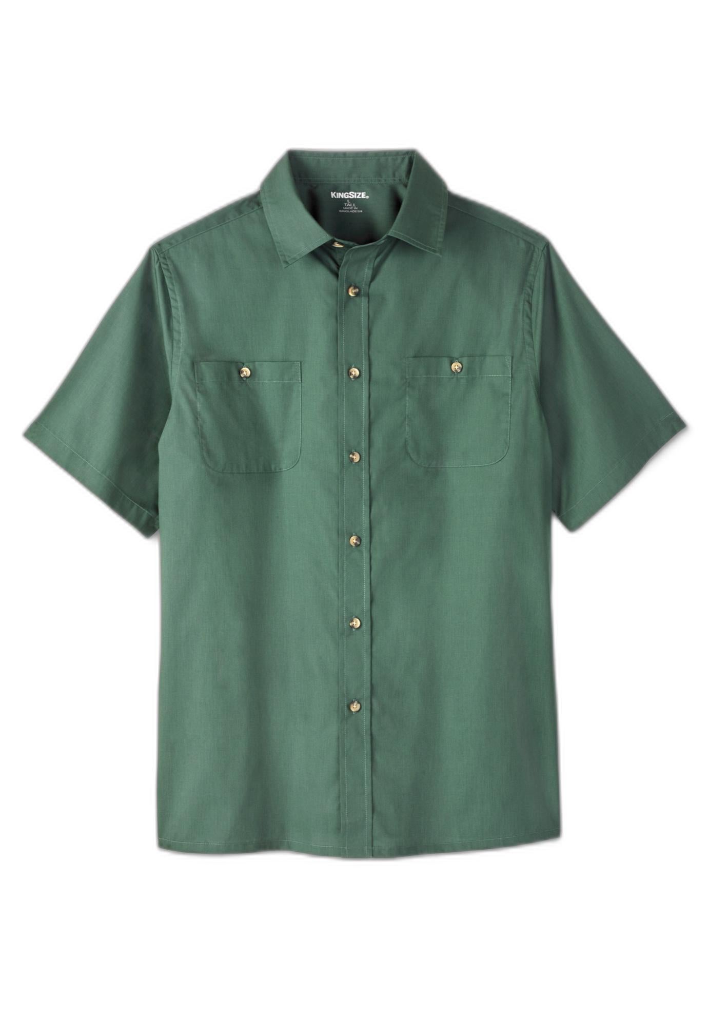 Solid Wrinkle-Resistant Short Sleeve Button Down image number 5