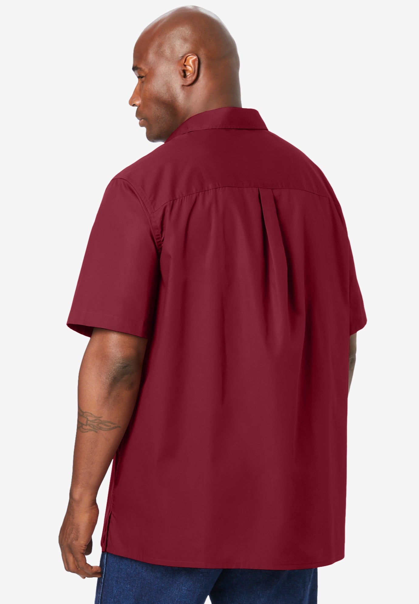 Solid Wrinkle-Resistant Short Sleeve Button Down image number 2