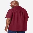 Solid Wrinkle-Resistant Short Sleeve Button Down image number null