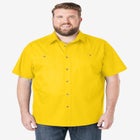 Solid Wrinkle-Resistant Short Sleeve Button Down image number null