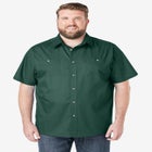 Solid Wrinkle-Resistant Short Sleeve Button Down image number null