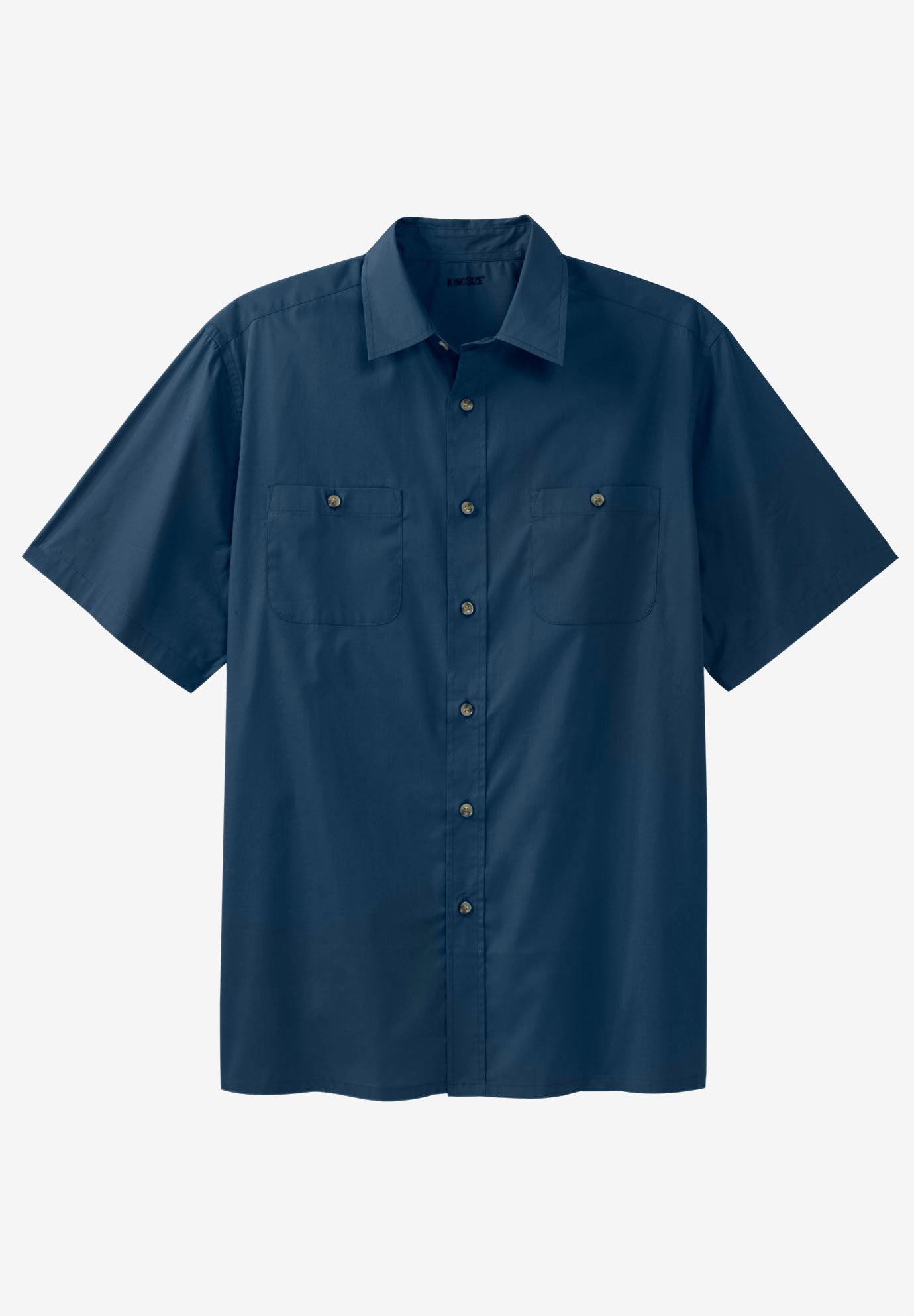 Solid Wrinkle-Resistant Short Sleeve Button Down image number 4