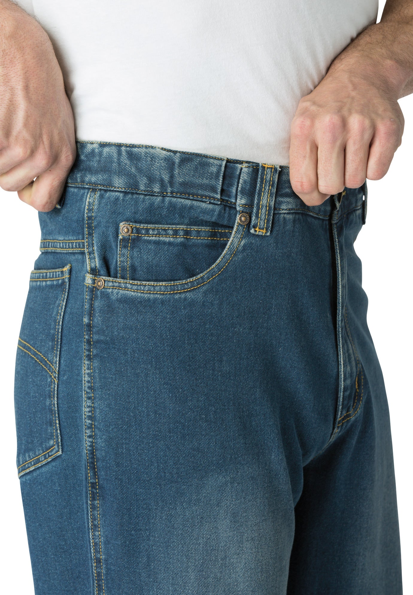 Expandable Waist Relaxed Fit Jeans image number 2