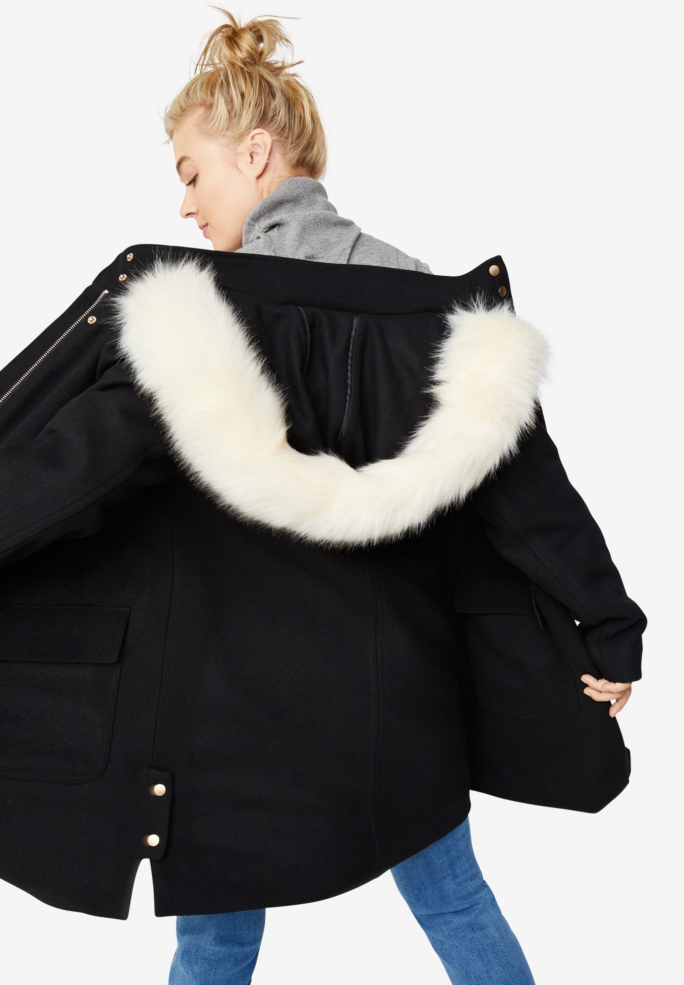 Side-Snap Wool Parka image number 1