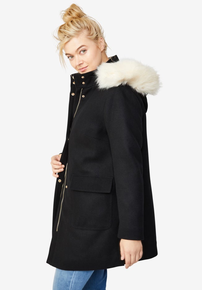 Side-Snap Wool Parka image number 4