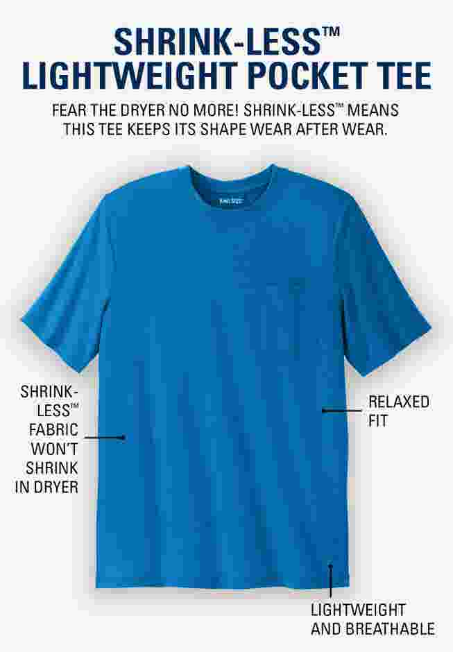 Shrink-Less Lightweight Pocket Crewneck T-Shirt image number 4