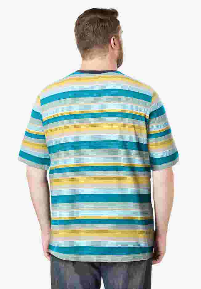 Shrink-Less Lightweight Pocket Crewneck T-Shirt image number 1