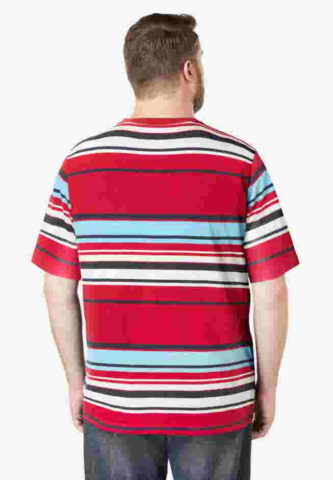 Shrink-Less Lightweight Pocket Crewneck T-Shirt image number 1