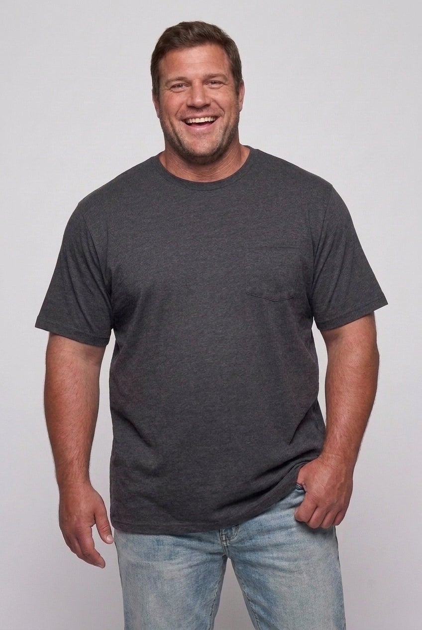 Shrink-Less&trade; Lightweight Pocket Crewneck T-Shirt image number 0