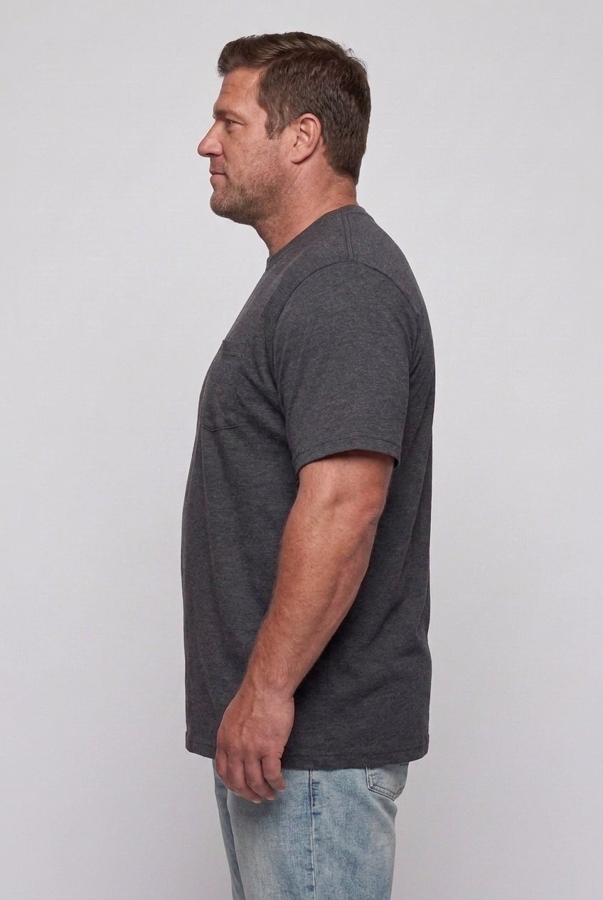 Shrink-Less&trade; Lightweight Pocket Crewneck T-Shirt image number 2