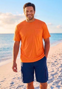 Shrink-Less&trade; Lightweight Pocket Crewneck T-Shirt