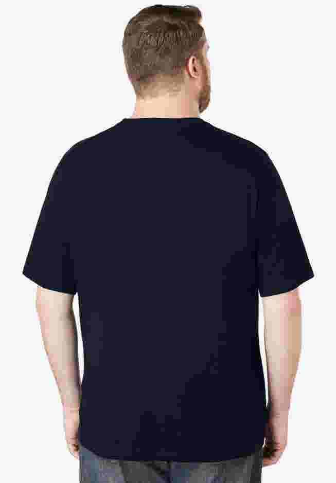 Shrink-Less Lightweight Pocket Crewneck T-Shirt image number 1