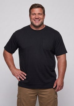 Shrink-Less&trade; Lightweight Pocket Crewneck T-Shirt