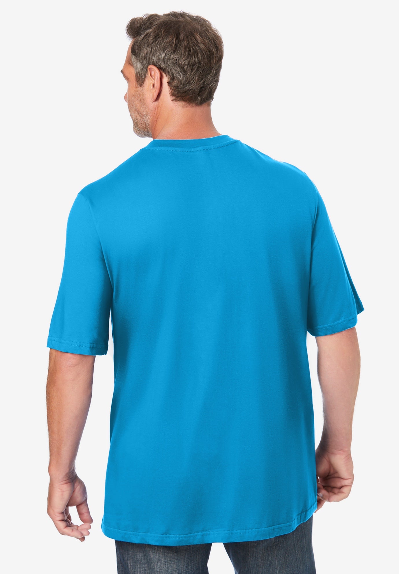 Shrink-Less&trade; Lightweight Pocket Crewneck T-Shirt image number 3