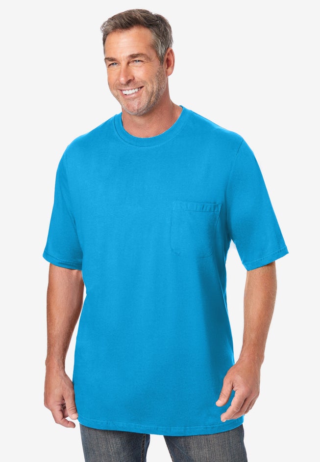 Shrink-Less&trade; Lightweight Pocket Crewneck T-Shirt image number 1