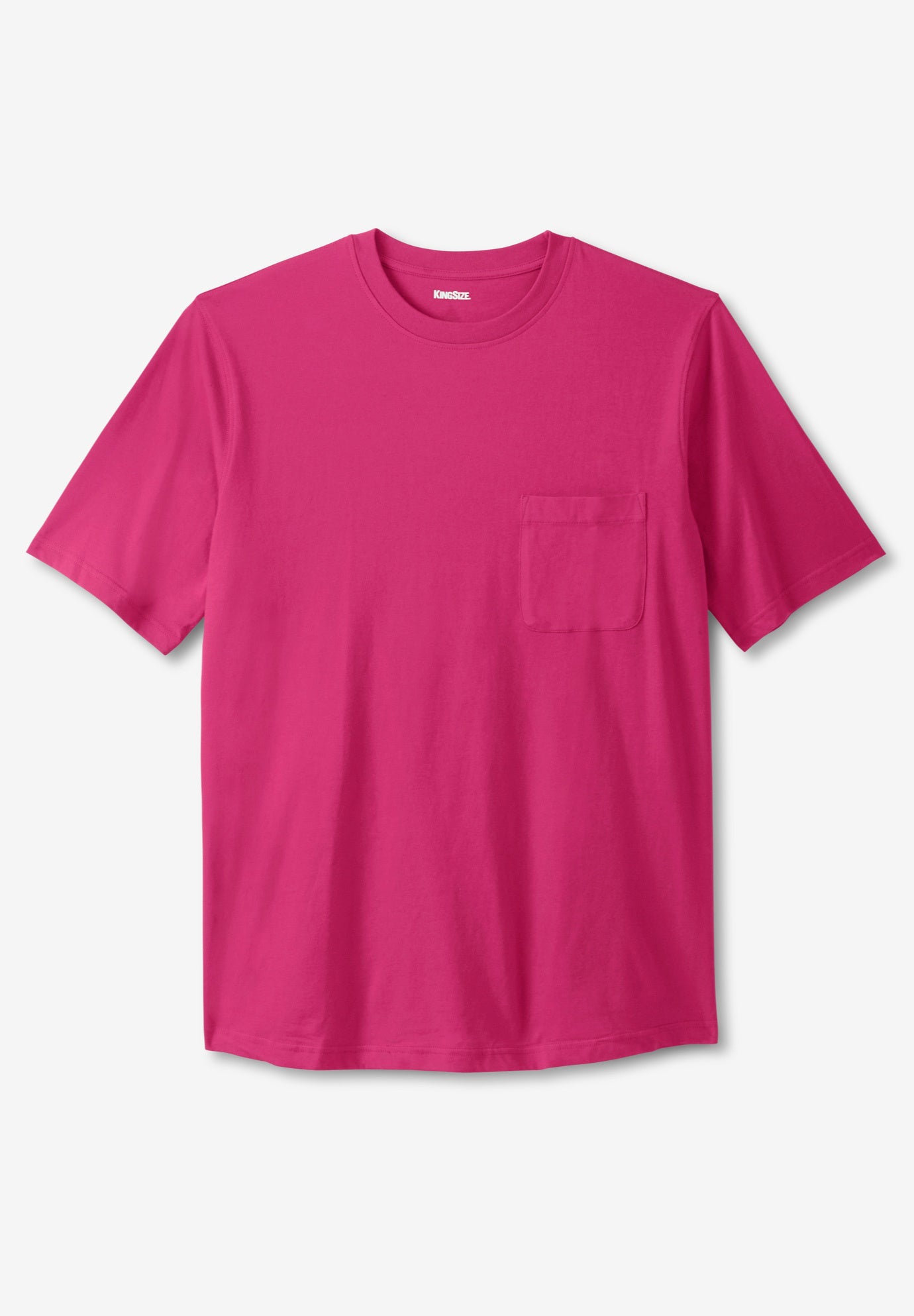 KingSize Men’s Big & Tall Shrink-Less Lightweight Pocket Crewneck T-Shirt