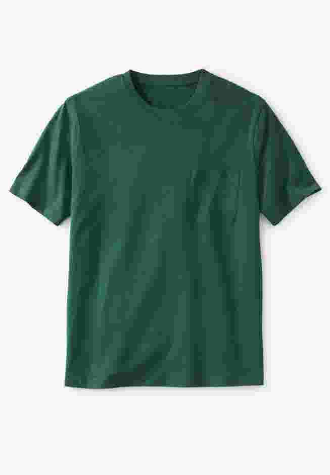 Shrink-Less Lightweight Pocket Crewneck T-Shirt image number 0