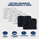 5-pack Cotton Crewneck Undershirts image number null