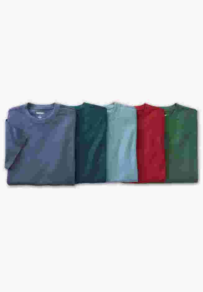 5-pack Cotton Crewneck Undershirts image number 0